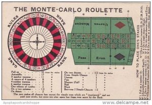 Monte Carlo Roulette Wheel &  Board Instructions