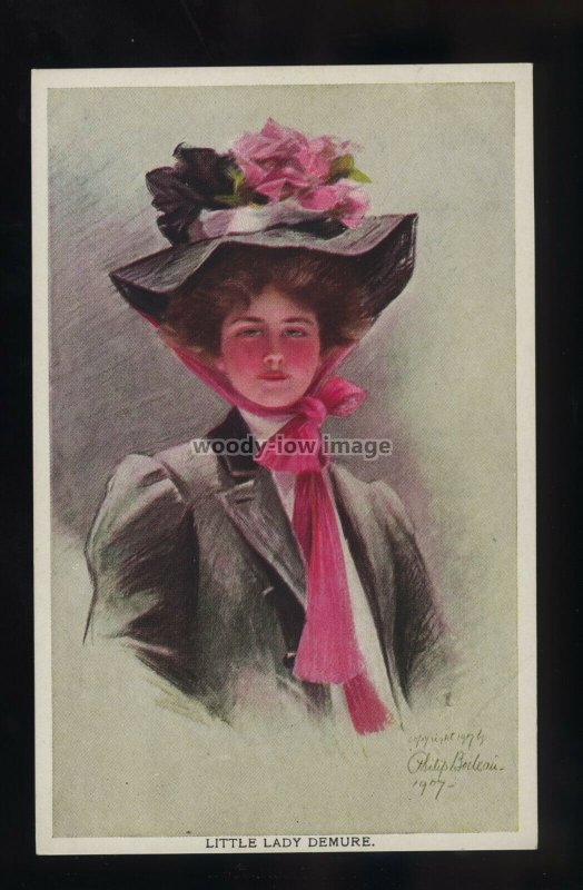 su3757 - Glamour - Little Lady Demure - Artist Philip Boileau c1907 - postcard