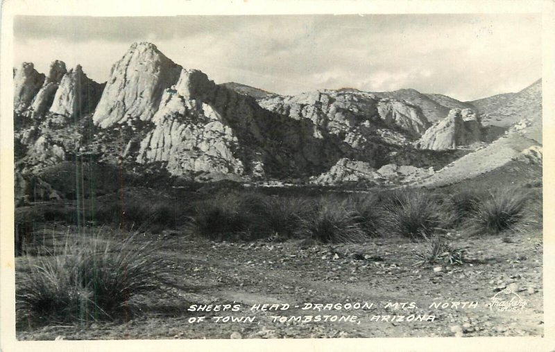 Postcard RPPC Arizona Tucson Sheeps Head Dragoon Mountains Frashers 23-1930