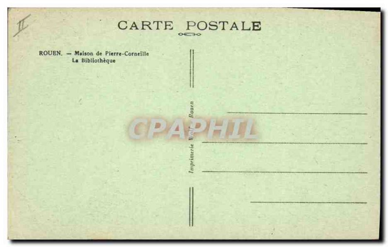 Old Postcard Library Rouen House of Pierre Corneille
