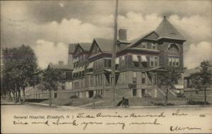 Elizabeth NJ General Hospital c1910 Postcard