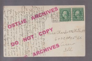 St. Louis MISSOURI RPPC 1917 U.S. ARMY Soldiers Marching JEFFERSON BARRACKS WW1