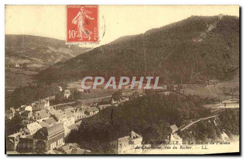 Old Postcard La Bourboule La Montee Du Plateau Charlanne view of the rock