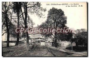 Postcard Old Epinay sur Seine The Mayor and Gardens