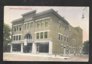 LINTON INDIANA GRAND OPERA HOUSE DOWNTOWN THEATRE BUILDING VINTAGE POSTCARD