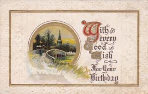 Birthday Greetings With Landscape Scene