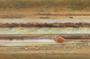 Planet Jupiter Global Astronomical Maps Red Spot Telescope Postcard