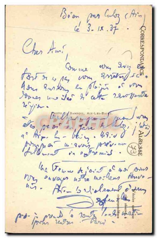 Postcard Old Lake Bourget Chindrieux Bay Chatillon