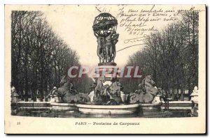 Old Postcard Paris Fountain Carpeaux