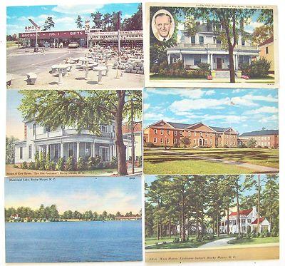 T2658      ROCKY  MOUNT,  N.C.       POSTCARD LOT,   6   ...