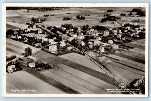 Västra Götaland Sweden Postcard Aerial View Over Travad c1930's RPPC Photo