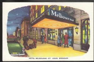 Hotel Melbourne St Louis MO Post Card VHY
