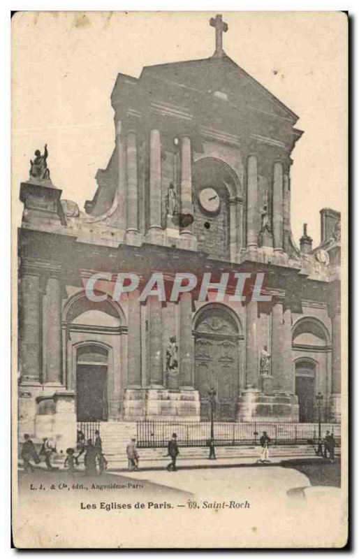 Old Postcard Churches of Paris Saint Roch