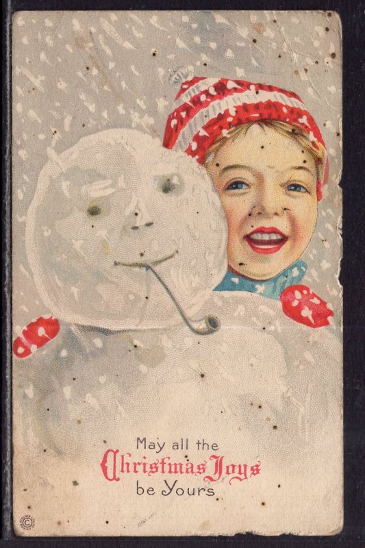 Christmas Joys Child Snowman BIN