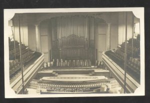 RPPC CALDWELL IDAHO METHODIST CHURCH INTERIOR 1911 REAL PHOTO POSTCARD