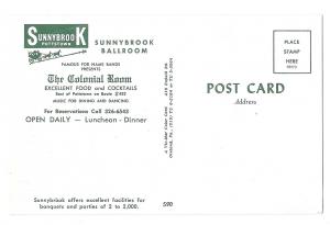 PA Pottstown Restaurant Sunnybrook Ballroom Colonial Room Rte 422 Vtg Postcard