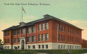 BELLINGHAM, Washington WA ~ NORTH SIDE HIGH SCHOOL  c1910s  Postcard