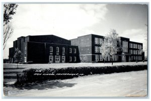 Centerville Iowa IA RPPC Photo Postcard High School Building c1950's Vintage