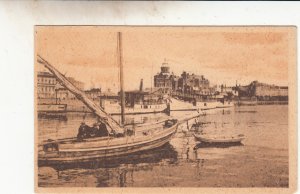 P1860 old postcard helsinki, eteld satama boats harbor view finland