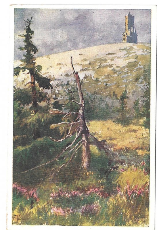 Altvater Sudeten Mountains Landscape Austria Deutscher Schulverein Wien Postcard