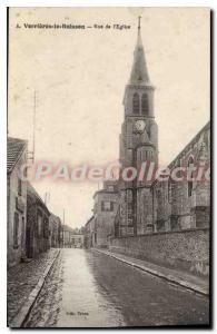 Postcard Old Verrieres Le Buisson Rue I'Eglise