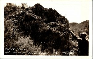 RPPC Crater Stump, Cedar Canyon MT c1933 Vintage Postcard D33