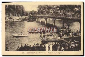 Old Postcard Hossegor Capbreton Near Bridge and Regattas