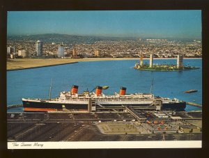 Long Beach, California/CA Postcard, The Queen Mary At Dock, Near Mint!