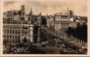Spain Madrid Calle de Alcala Vintage RPPC C111