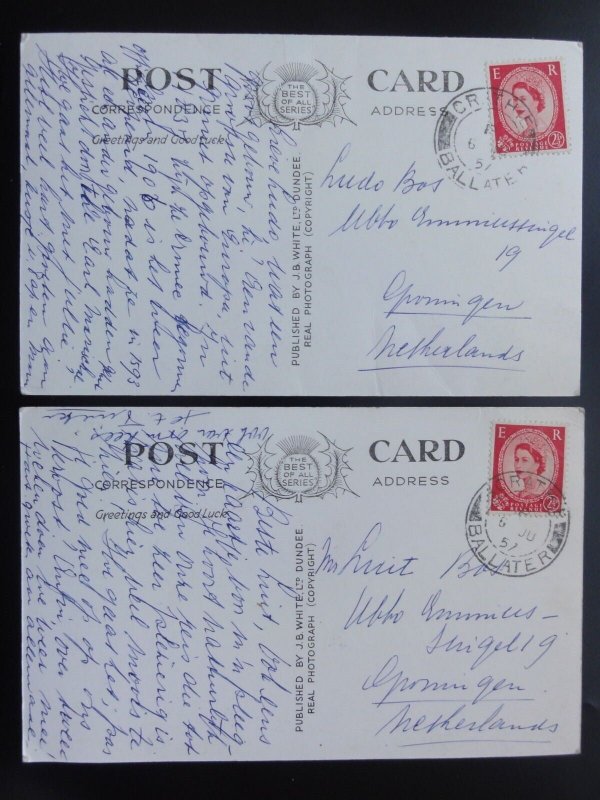 Aberdeen: 2 Postcards of The Marischal College c1957