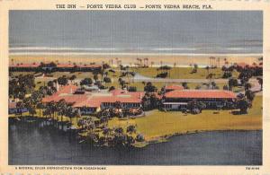 Ponte Cedra Beach Florida Club Inn Birdseye View Antique Postcard K61445