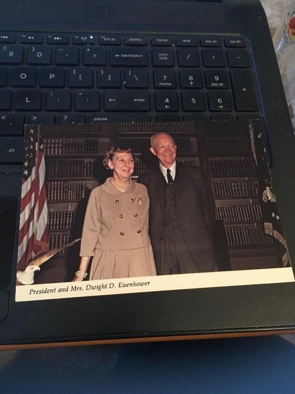 Vtg Postcard: President and Mrs Dwight D Eisenhower