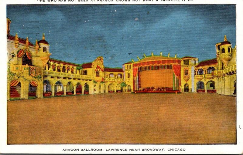 Illinois Chicago Aragon Ballroom Interior View 1950