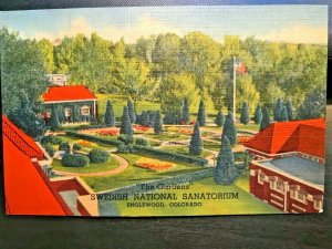 Vintage Postcard 1950 Swedish National Sanitorium The Gardens Englewood Colorado 