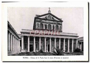 Old Postcard Chiesa Di Roma S Paolo Fuori Le Mura