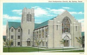 BIG SPRINGS TEXAS 1930s First Presbyterian Church McCormick Teich 3354