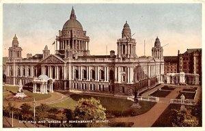 City Hall and Garden of Remembrance Belfast Ireland 1939 