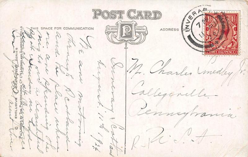 Dumfries Station Hotel, Dumfries, Scotland, Early Postcard, used in 1924