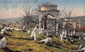 SARAJEVO YUGOSLAVIA-BOSNIA~TURKISCHER FRIEDHOF 1912 PHOTO POSTCARD