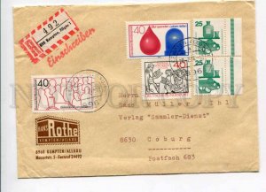 421793 GERMANY 1974 year registered Kempten Allgau real posted COVER