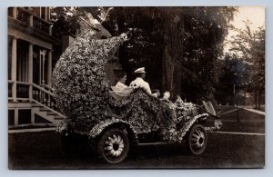 J90/ Brandon Wisconsin RPPC Postcard c1910 Parade Float Lillie Ott (1 of 2) 486