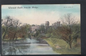 Warwickshire Postcard - Warwick Castle From The Bridge    RS18753