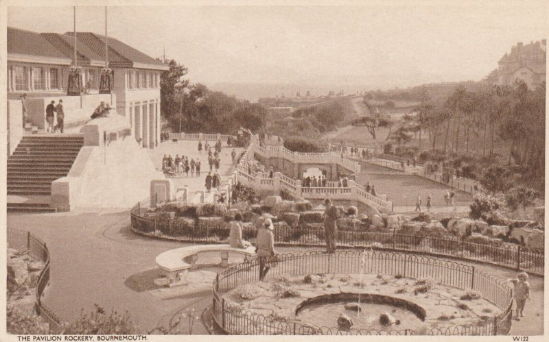 BOURNEMOUTH, THE PAVILION ROCKERY, Dorset, Hampshire - Vintage POSTCARD