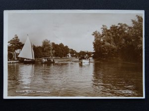 Norfolk WROXHAM River Bure c1950s RP Postcard by Valentine
