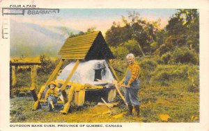 Outdoor Bakery Oven Quebec Canada 1948 postcard