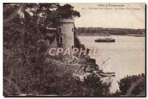 Old Postcard The Banks of the Rance Le Chene Vert Chateau Charter