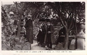 RPPC, Real Photo, Lord Mayor of London, and Mr Cotes, June 5th 1909,Old Postcard