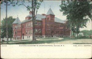 Oxford NY Academy & Union School c1910 Postcard