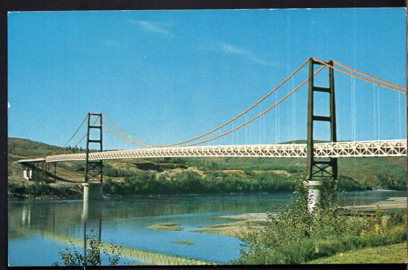 Alberta PEACE RIVER Dunvegan Suspension Bridge on Highway 2 - Chrome