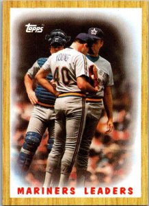 1987 Topps Baseball Card '86 TEam Leaders Seattle Mariners sk3320